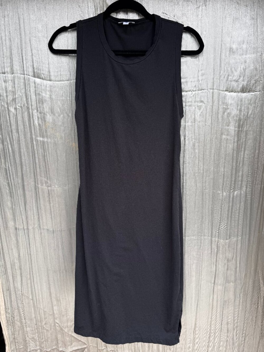 James Perse black stretch mini dress (hits mid-calf) size 2